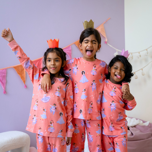 South Asian Dancers (Girls) | Organic Cotton Pyjama Set