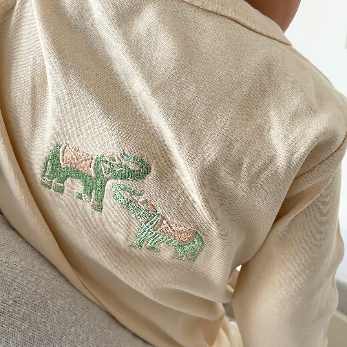 Dxb Embroidered Elephant Sleepsuit
