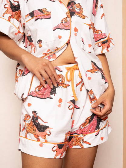 Short PJ Set in TIGER RANI