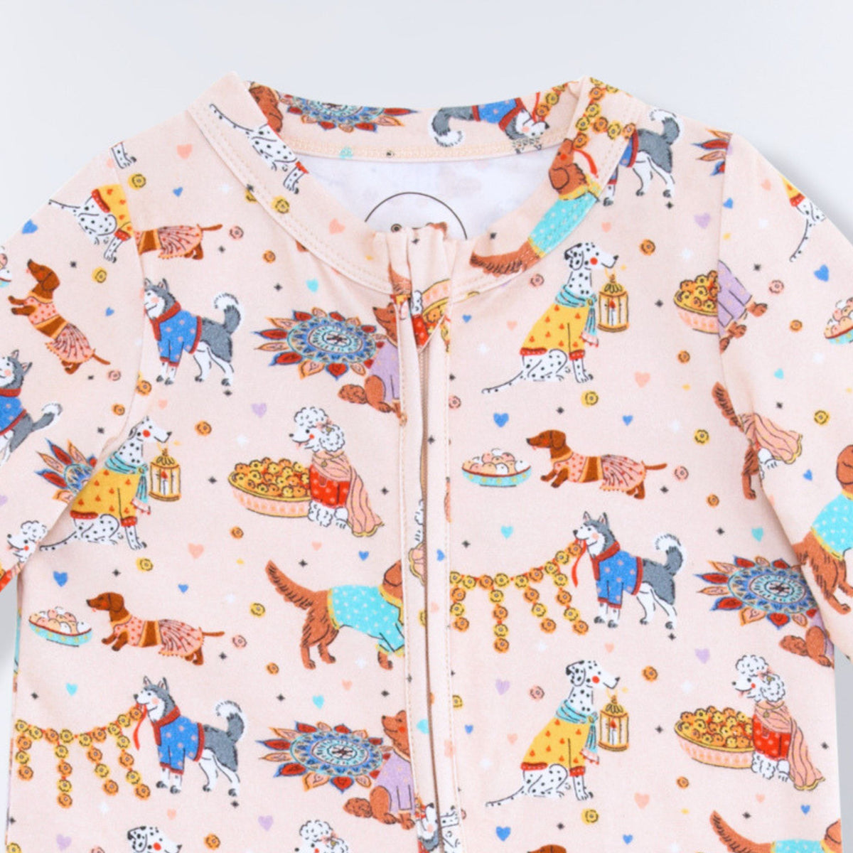 *New* Desi Dogs Zippered Baby Sleepsuit
