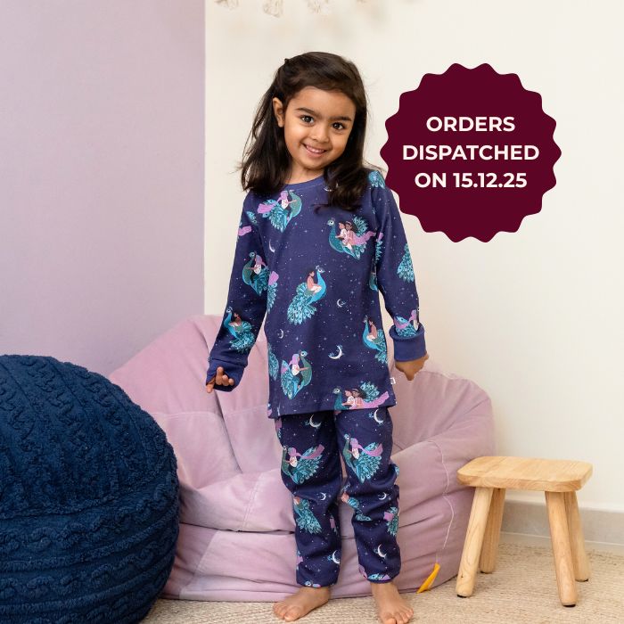 [UK Small Size Top-Up] Peacock Print PJ set