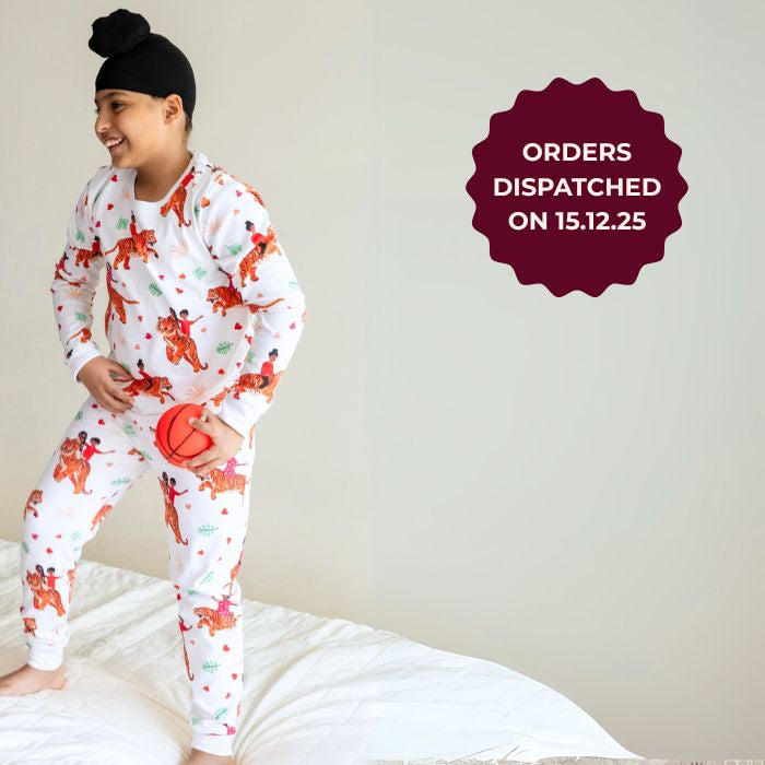 [UK Small Size Top-Up] Tiger Print PJ set