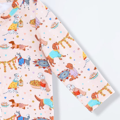 *New* Desi Dogs Zippered Baby Sleepsuit