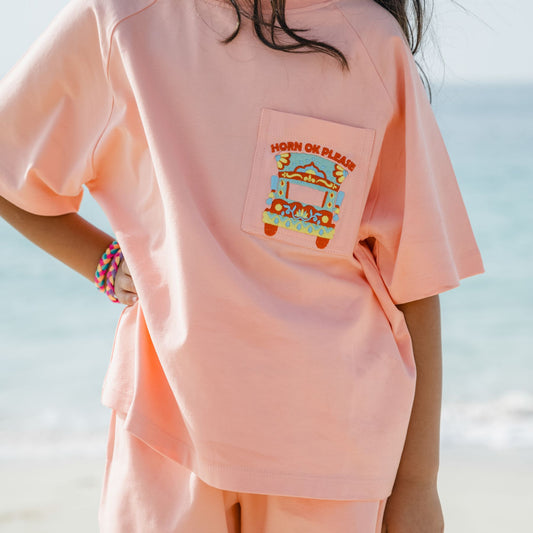 T-shirt and Shorts Set in Horn OK Please
