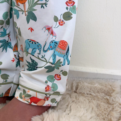 Kids Button Up PJ Set in JANGAL