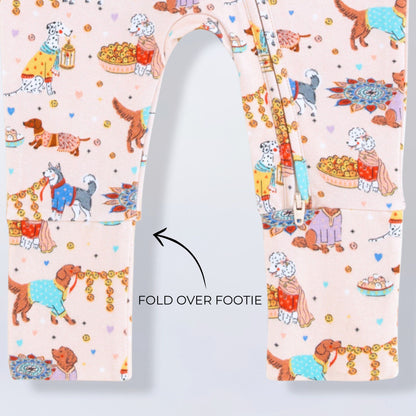 *New* Desi Dogs Zippered Baby Sleepsuit