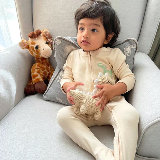 Embroidered Elephant Sleepsuit