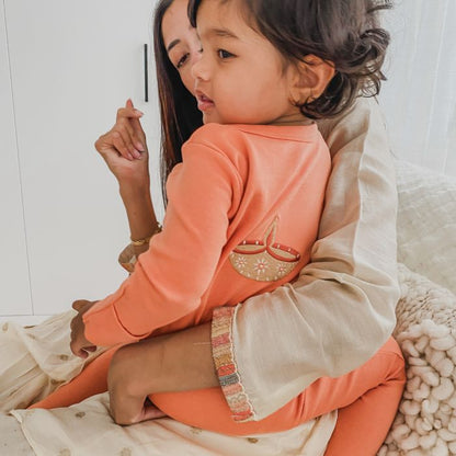 Embroidered Diya Sleepsuit