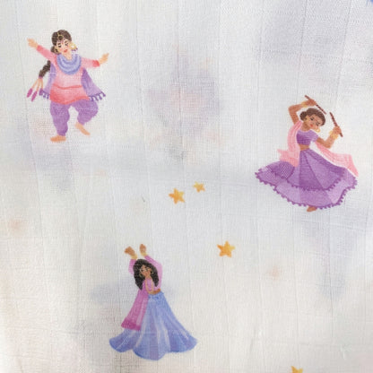 2-Pack Dancers Organic Cotton & Bamboo Muslin Swaddle Blankets