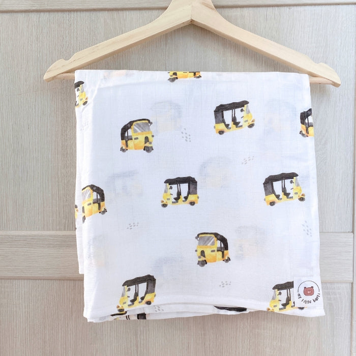 2 Pack Rickshaw Organic Cotton Bamboo Muslin Swaddle Blankets mylittlebarfi