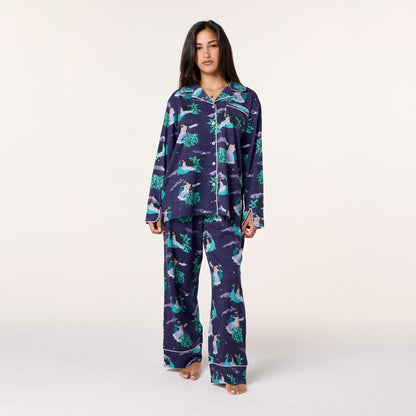 Long PJ Set in PEACOCK DREAMS