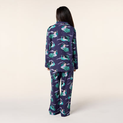 Long PJ Set in PEACOCK DREAMS