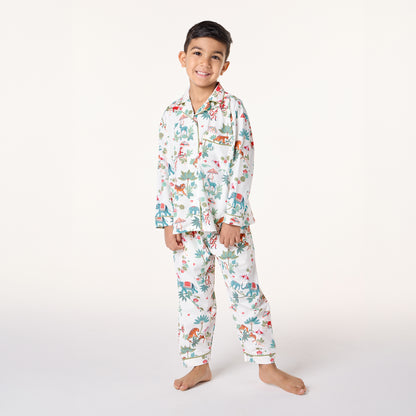 Kids Button Up PJ Set in JANGAL
