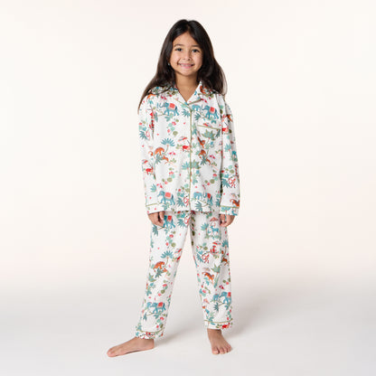 Kids Button Up PJ Set in JANGAL