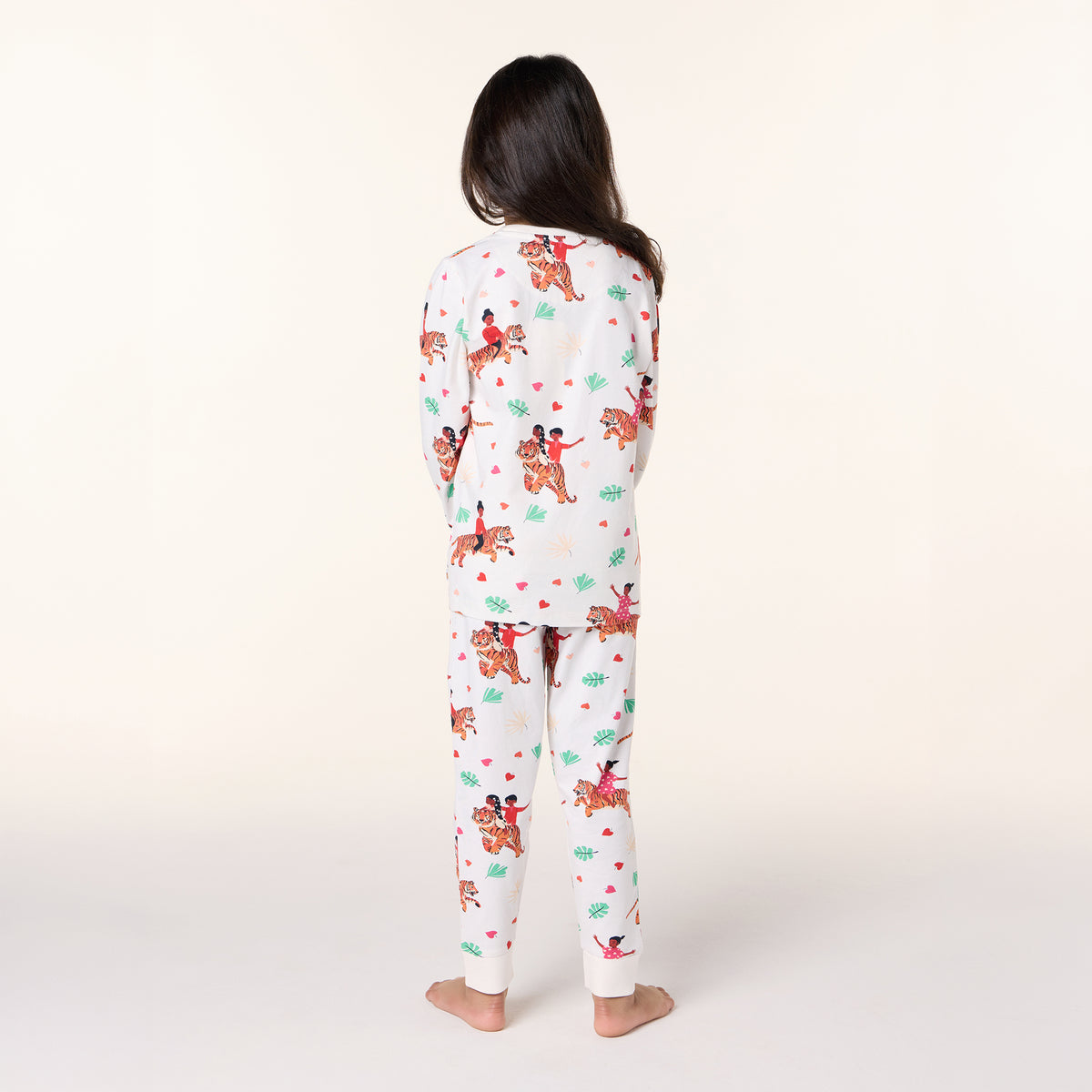 Tiger Print Organic Cotton Pullover Pyjama Set