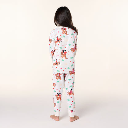 Tiger Print Organic Cotton Pullover Pyjama Set