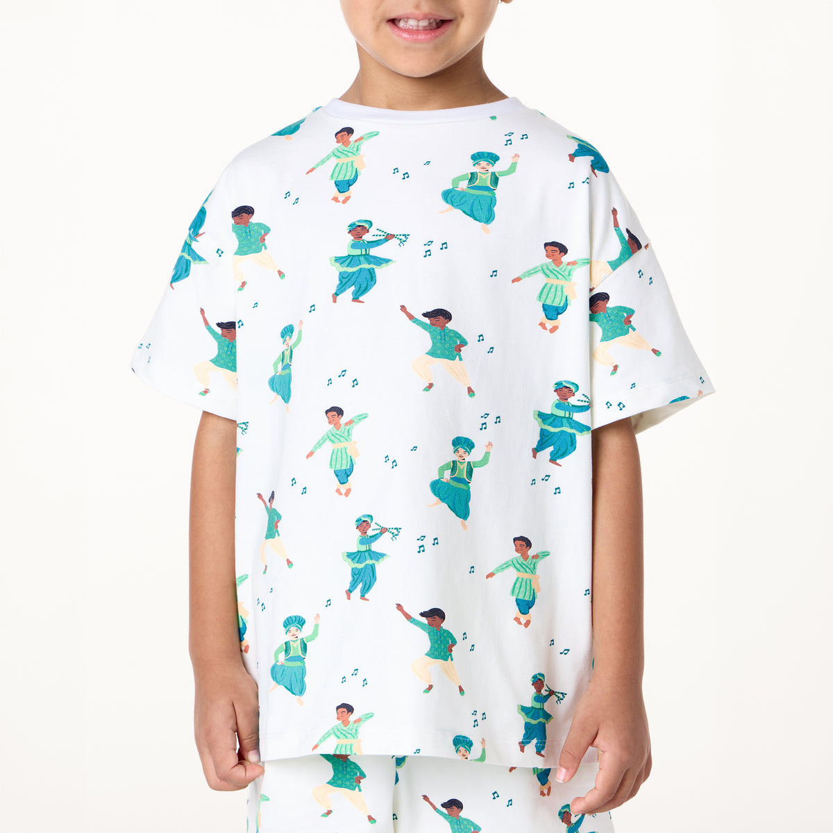 Boys South Asian Dancers Organic Cotton Short Pyjama Set