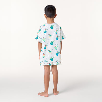 Boys South Asian Dancers Organic Cotton Short Pyjama Set