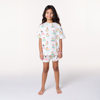 Girls South Asian Dancers Organic Cotton Short Pyjama Set