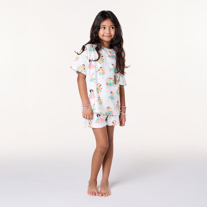 Girls South Asian Dancers Organic Cotton Short Pyjama Set