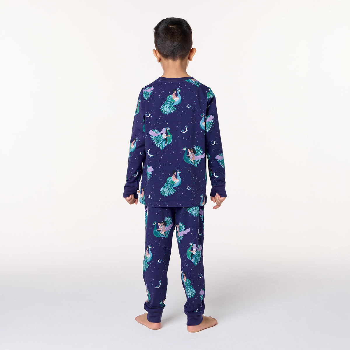 Flying Peacock Kids Pullover Pyjama Set