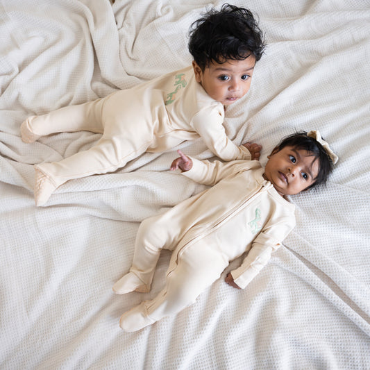 Embroidered Elephant Sleepsuit