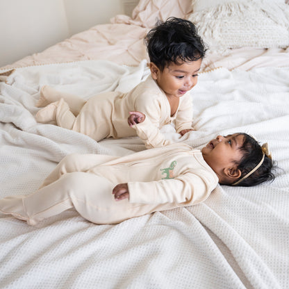 Embroidered Elephant Sleepsuit