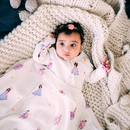 2-Pack Dancers Organic Cotton & Bamboo Muslin Swaddle Blankets