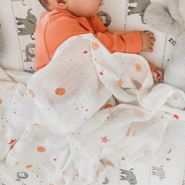 Single Pack Jalebi Organic Cotton & Bamboo Muslin Swaddle